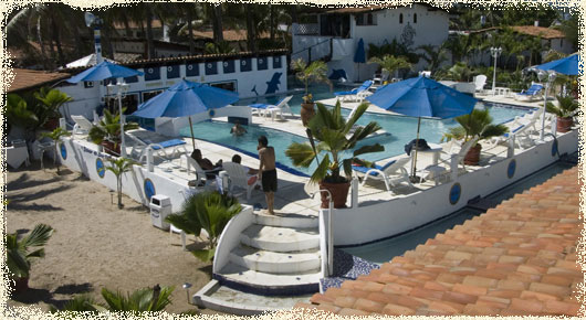 The pool in the hotel